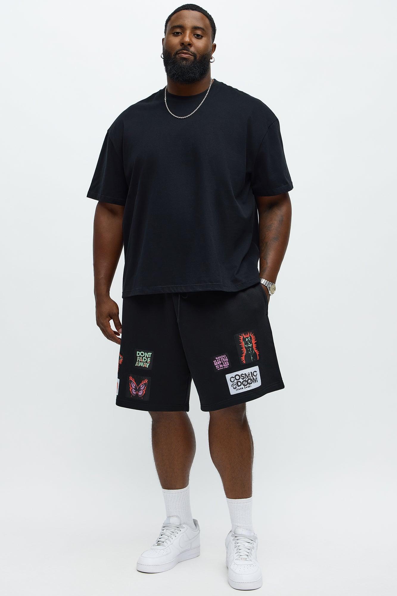 Tyson Relaxed Careless Shorts - Black Male Product Image