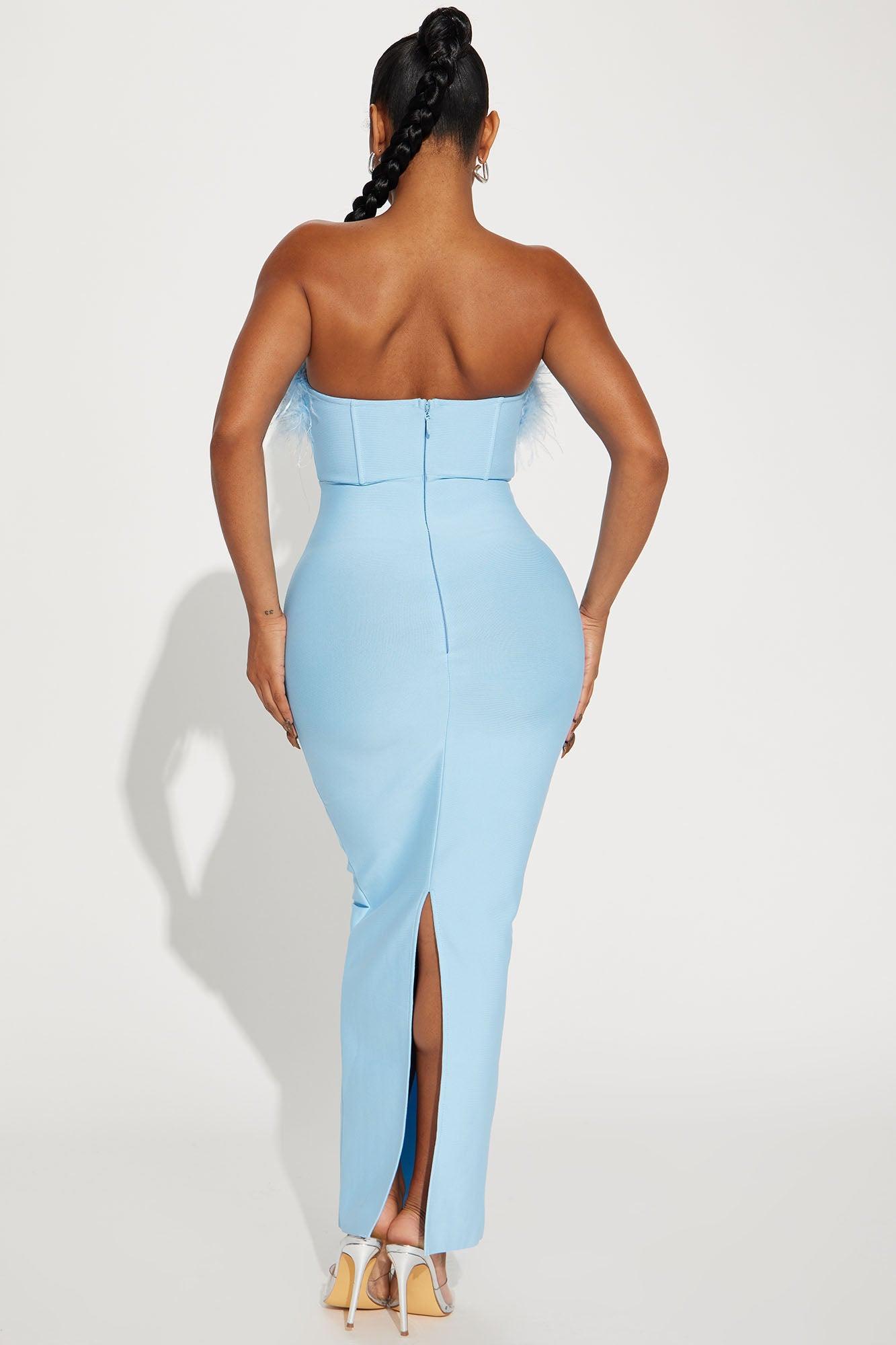 Bridget Bandage Maxi Dress - Light Blue Product Image