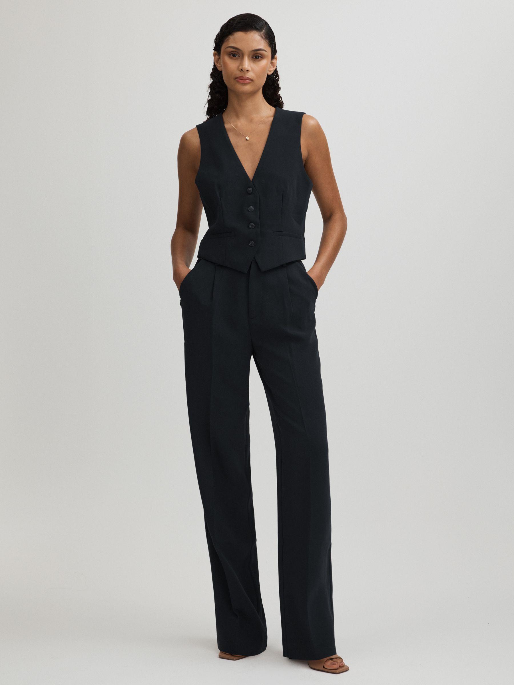 Good American Single Breasted Waistcoat in Navy Product Image