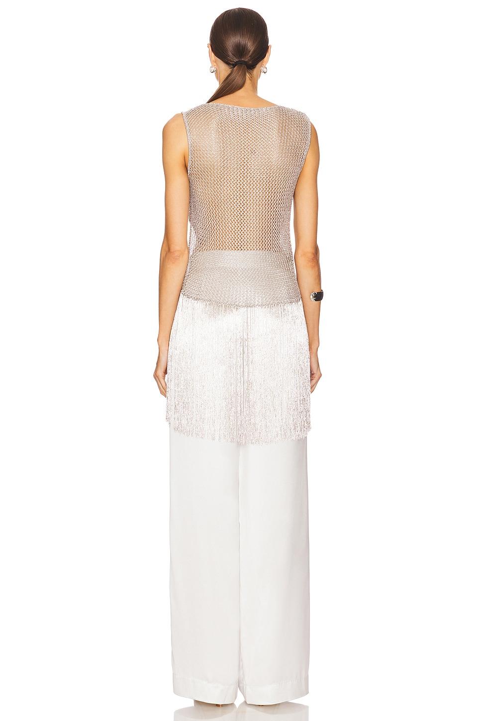 Metallic Netting Fringe Asymmetric Top Lapointe Product Image
