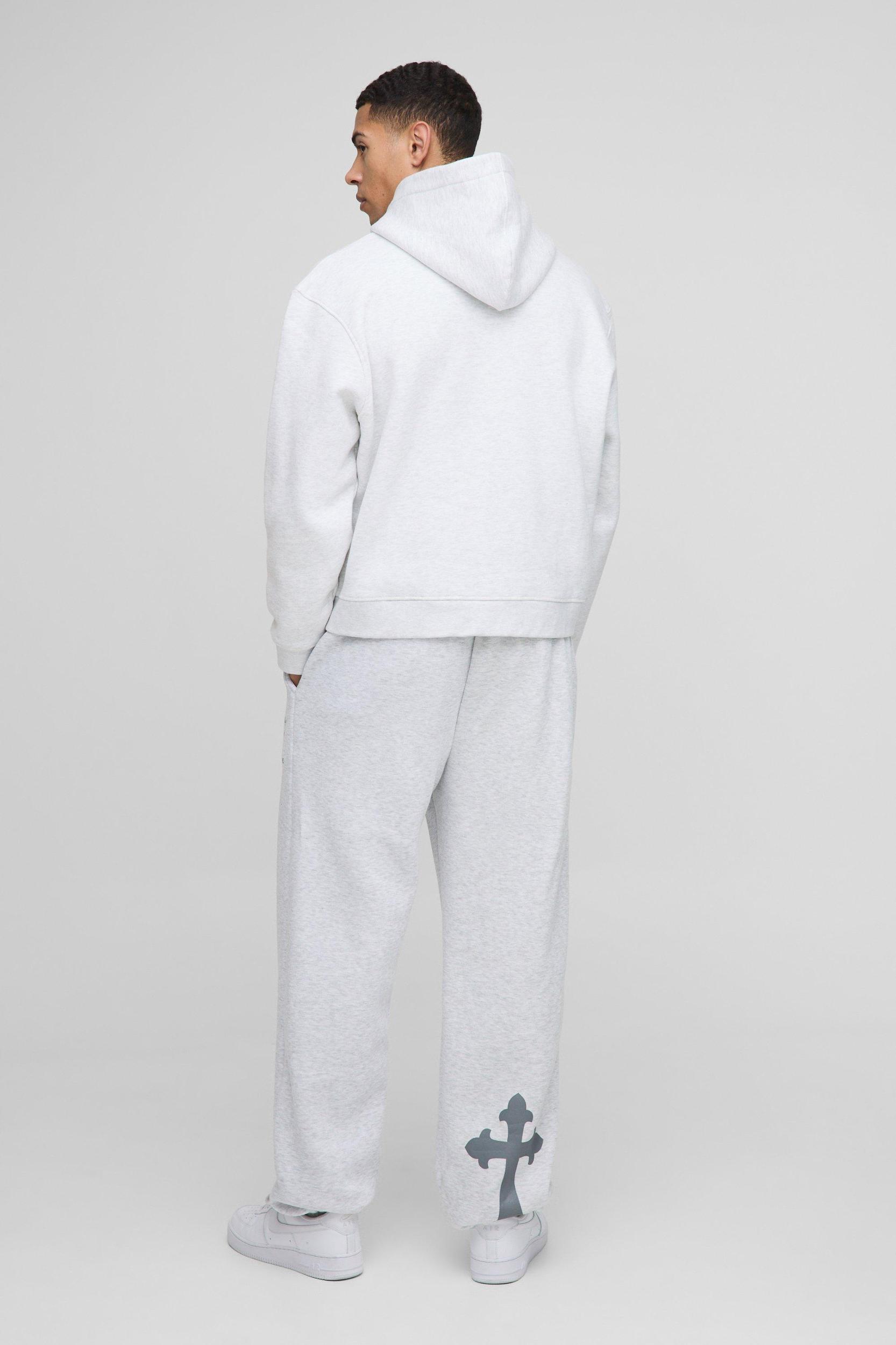 Oversized Worldwide Cross Print Sweatpants | boohooMAN USA Product Image