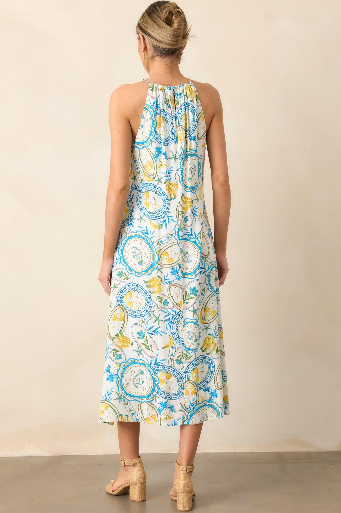 Sunlit Moments Ivory Halter Midi Dress Product Image