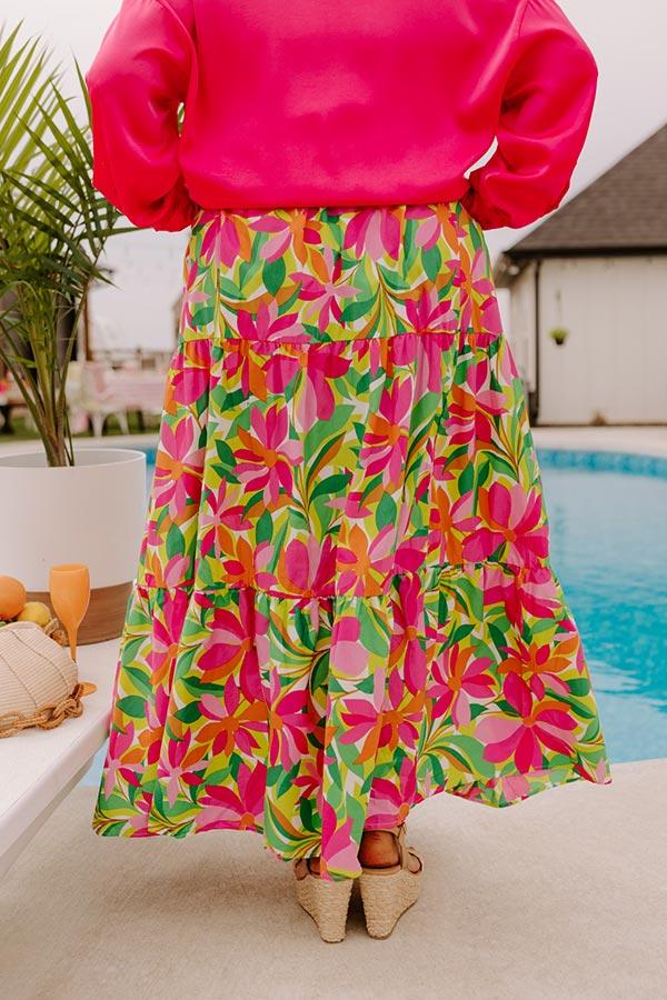 Breezy Beachfront Maxi Skirt Curves Product Image