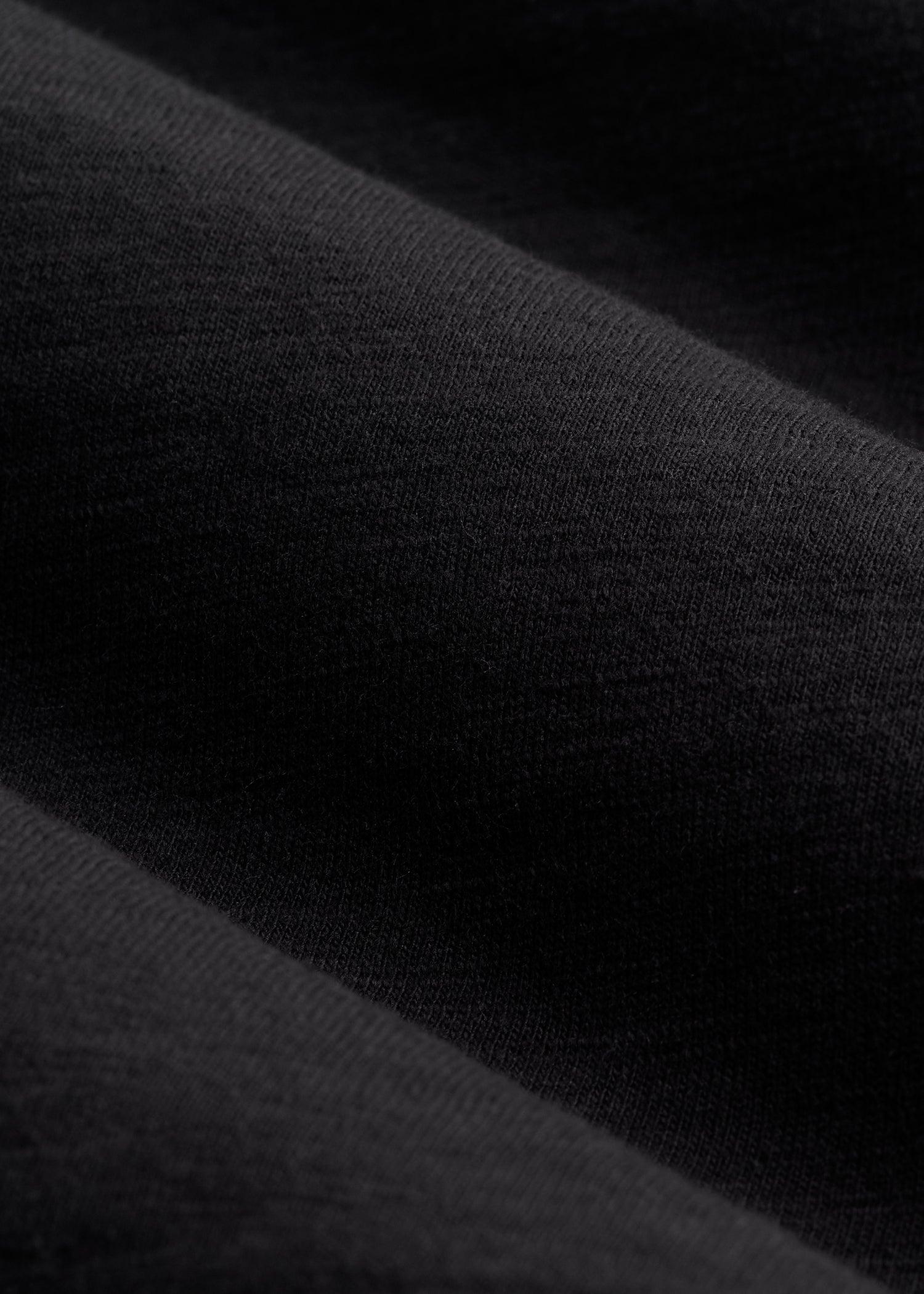 Slub Self Collar Polo Shirt for Tall Men in Black Male Product Image