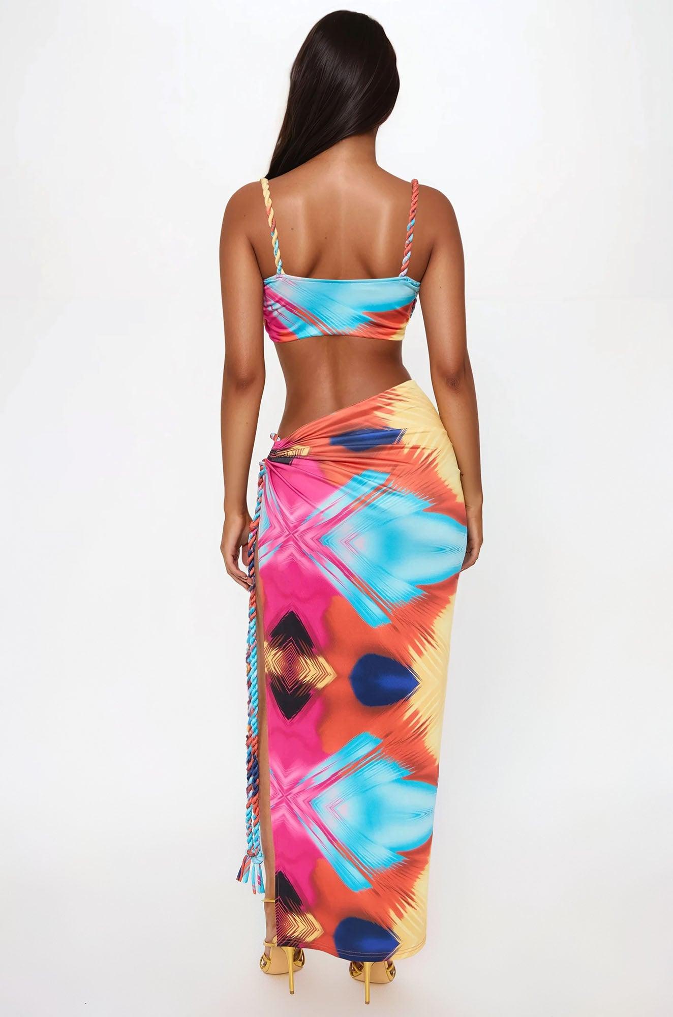 Beach Bombshell Maxi Skirt Set - Multi Color Female Product Image