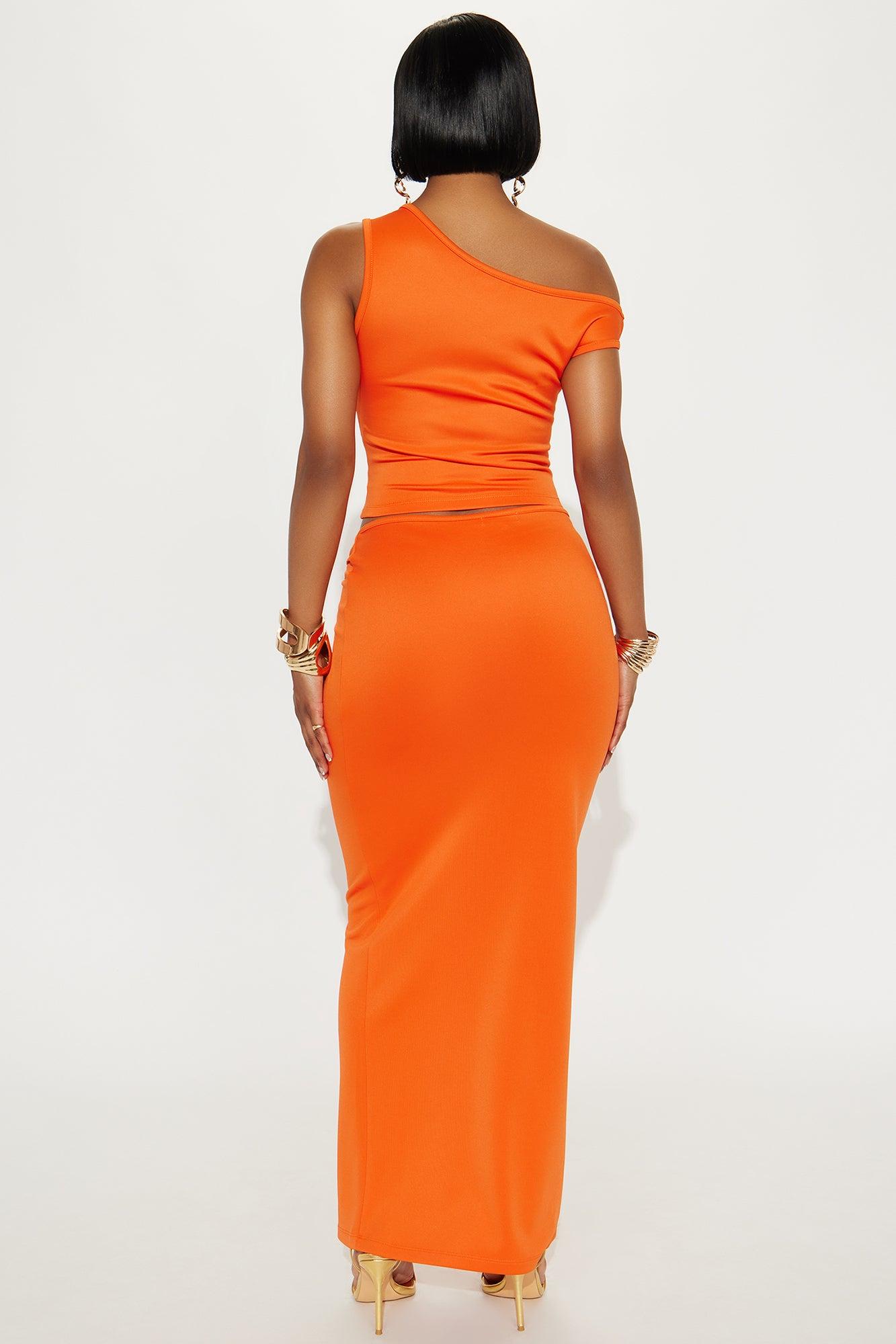 Iconic Rhythm Maxi Skirt Set - Orange Product Image