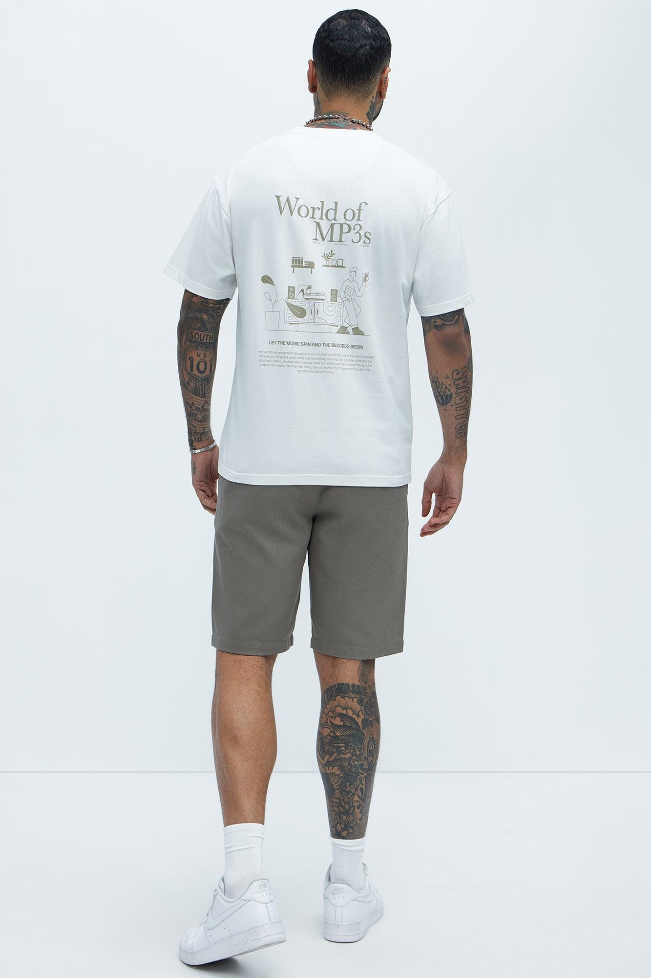 World Of MP3s Short Sleeve Tee - White Product Image