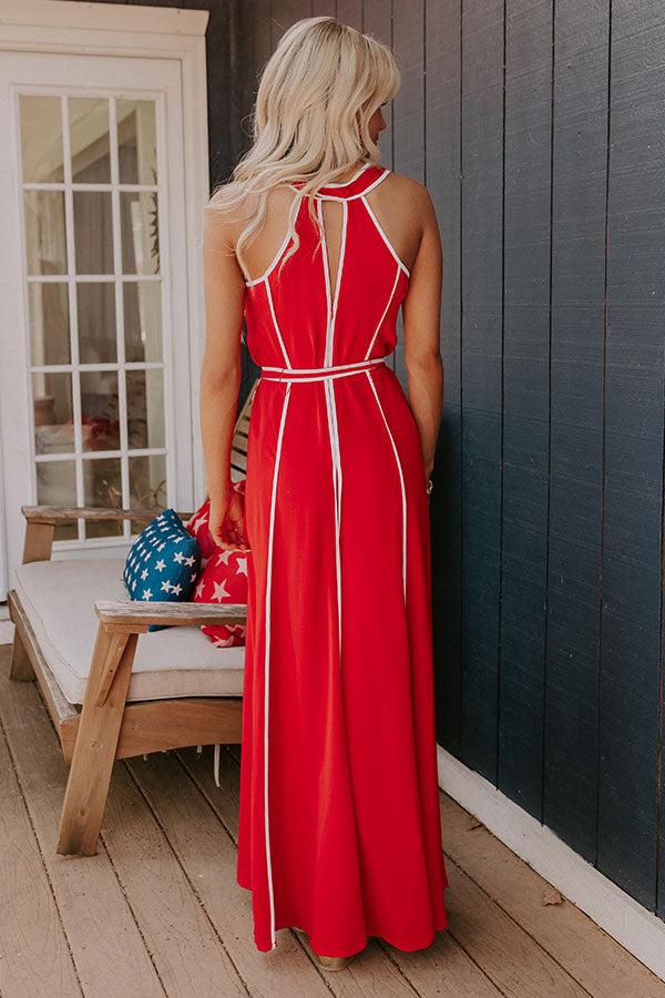 Belle of the Parade Wide Leg Jumpsuit in Red Product Image