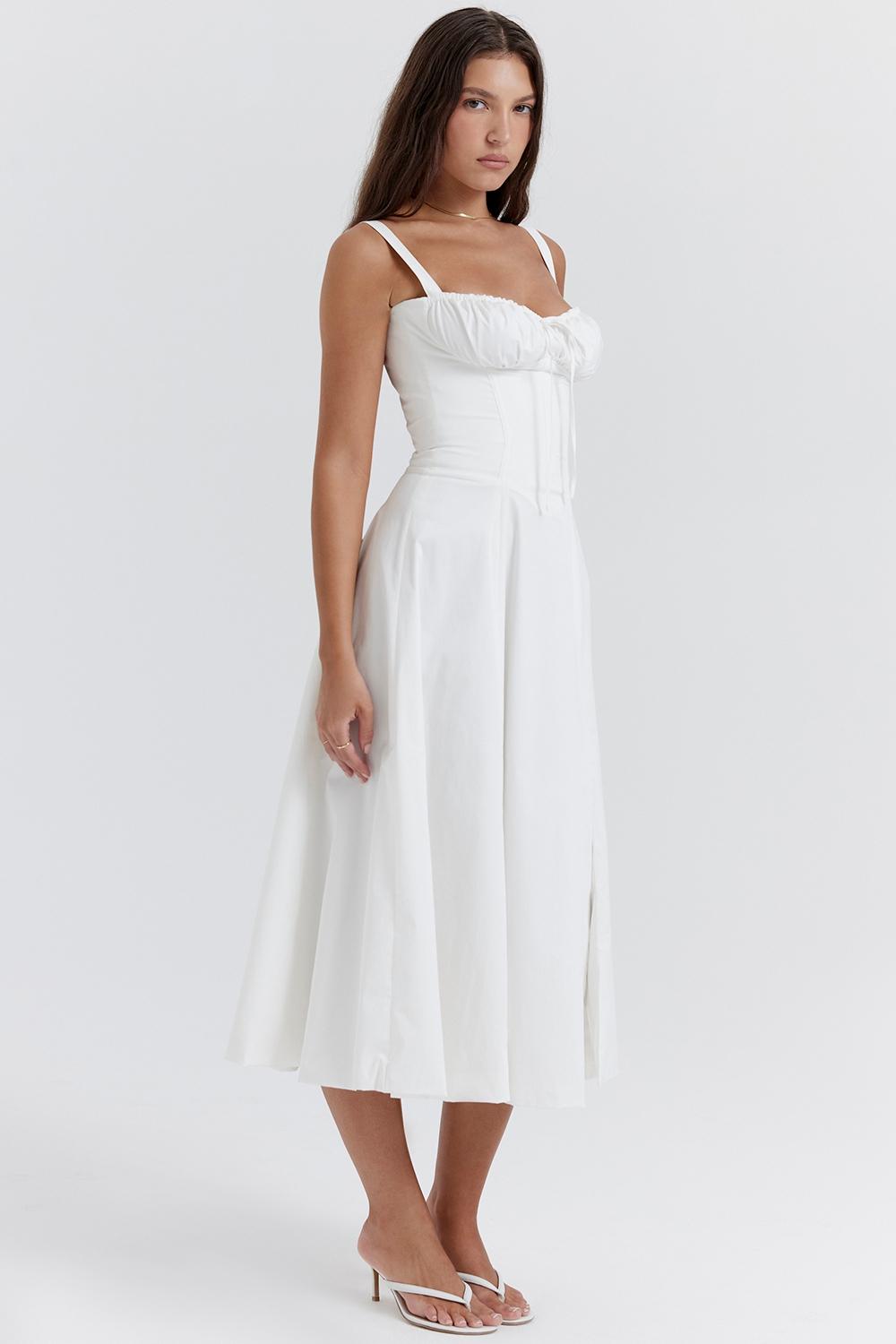 Carmen  white bustier sundress Product Image