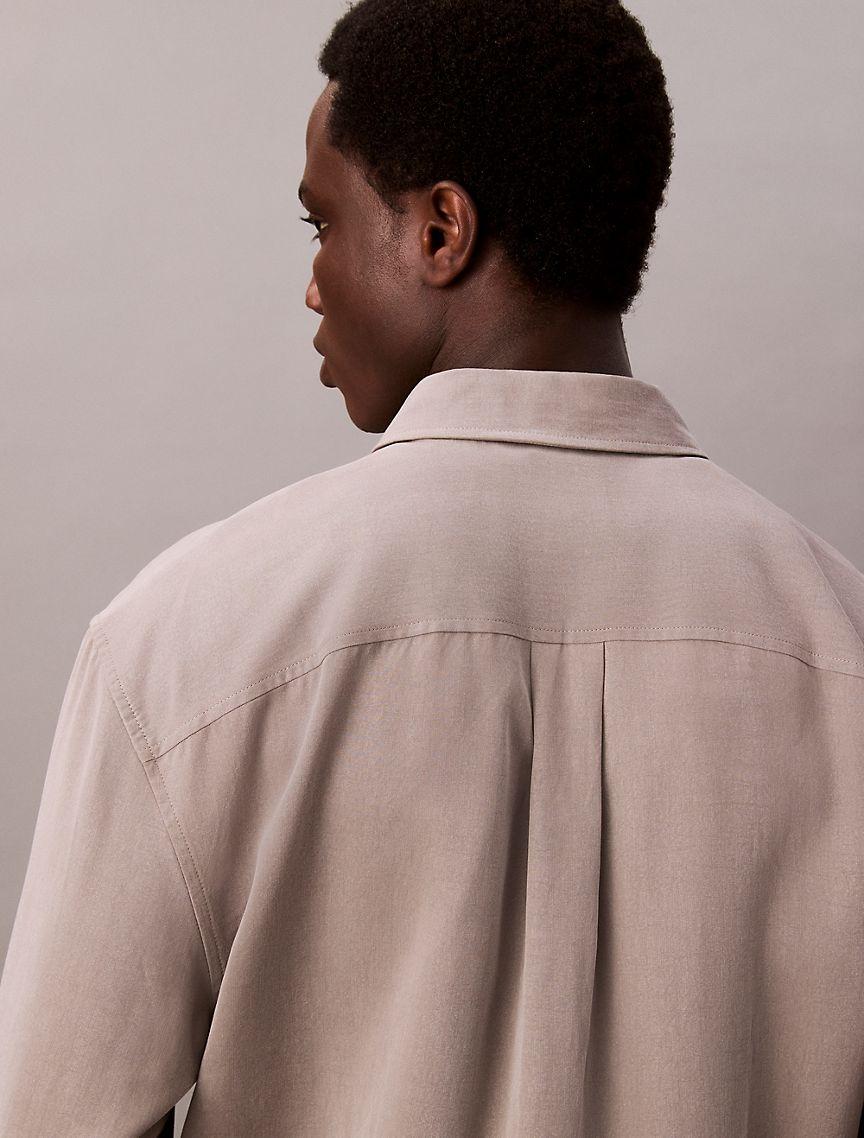 Lyocell Relaxed Button-Down Shirt  Product Image