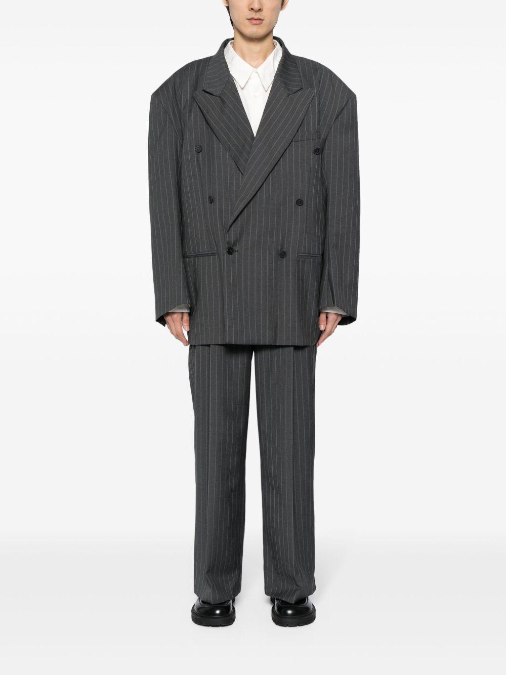 striped double-breasted blazer Product Image