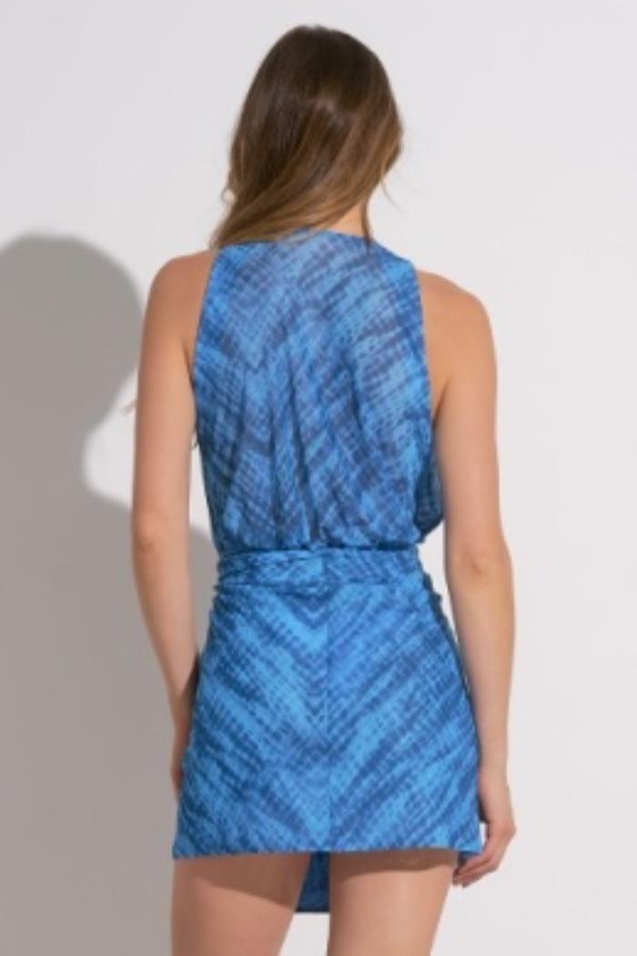 HALTER DEEP HAVANA MINI DRESS Product Image
