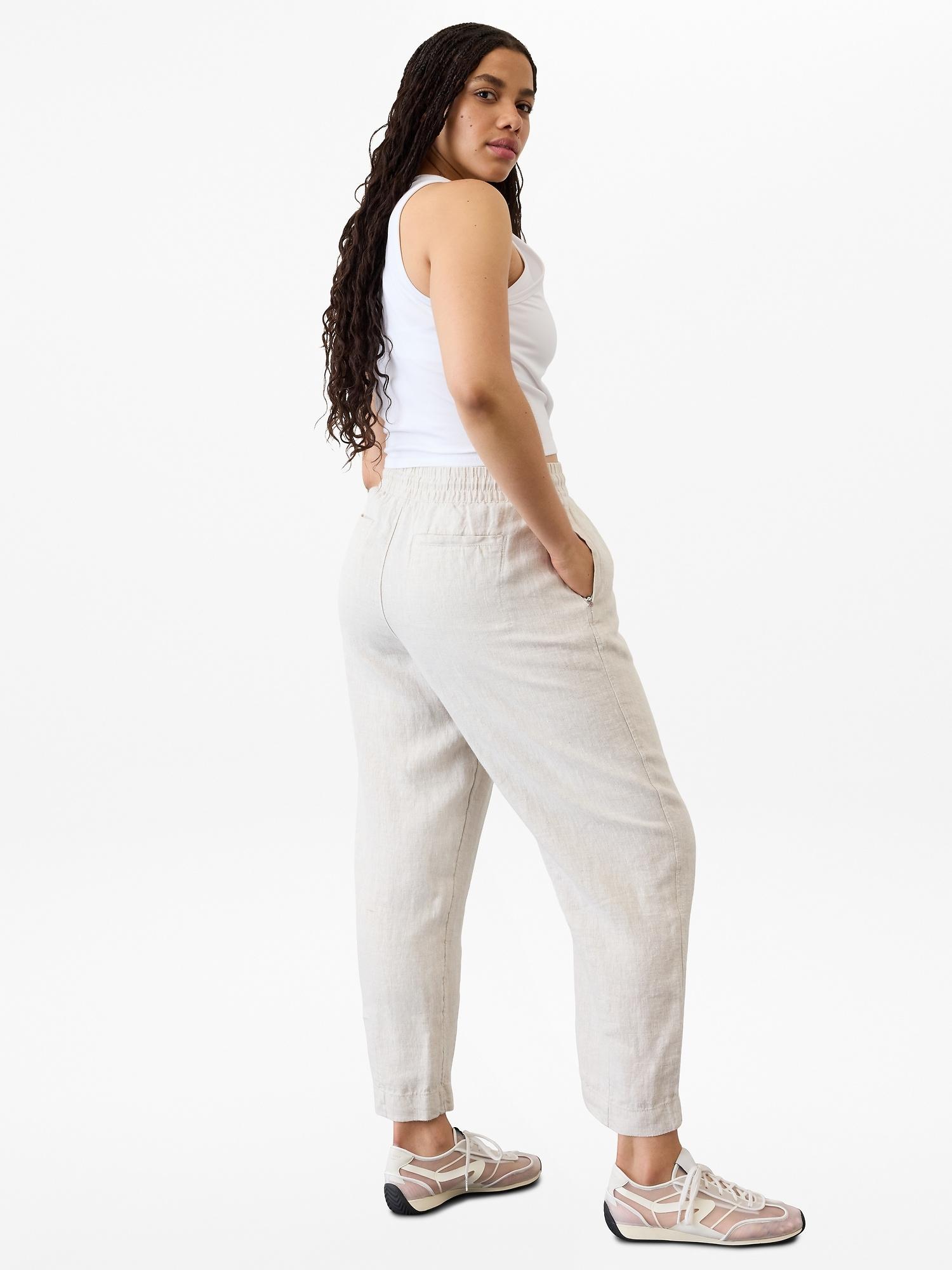Retreat High Rise Linen Ankle Pant Product Image