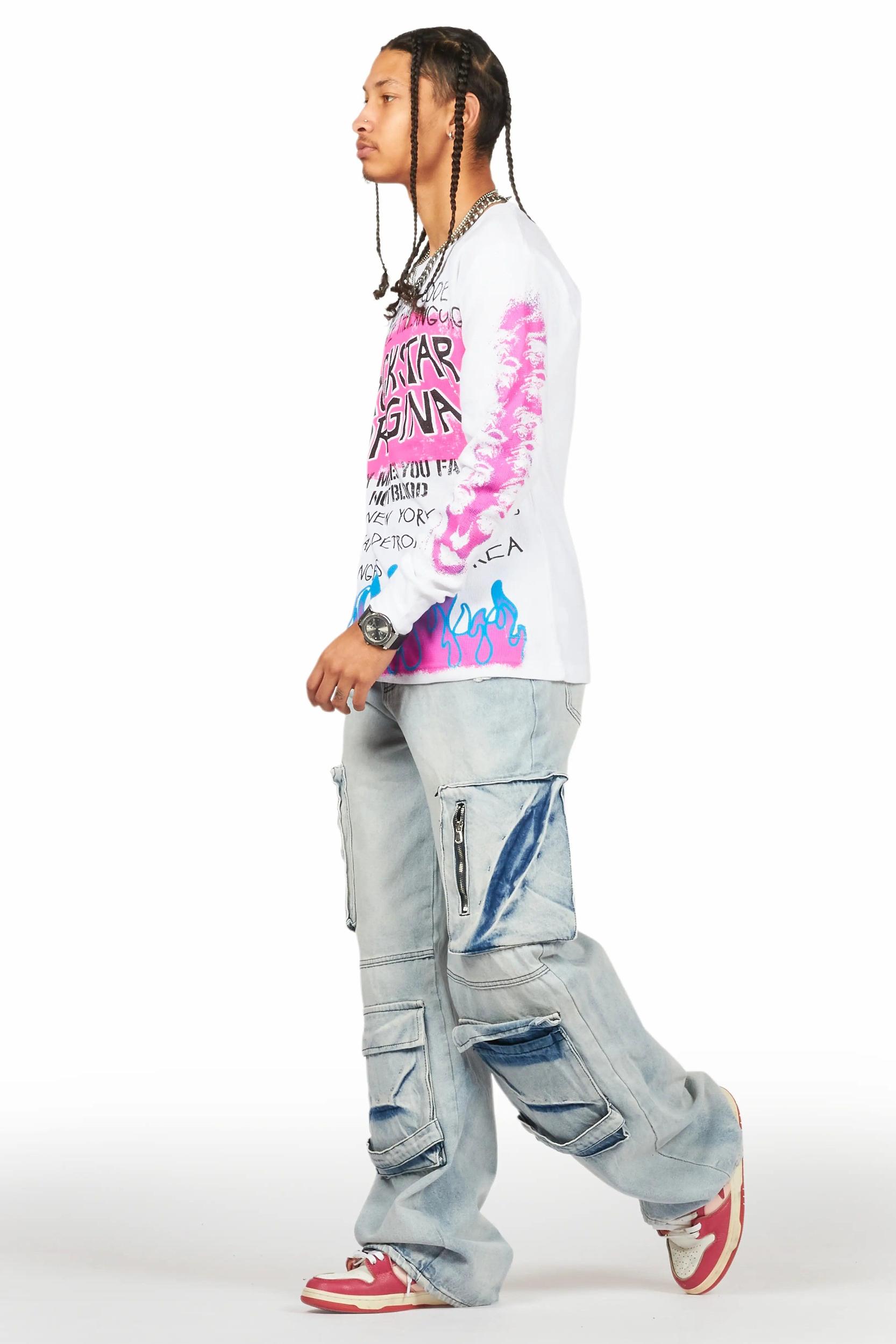 Esben Blue Baggy Fit Jean Male Product Image