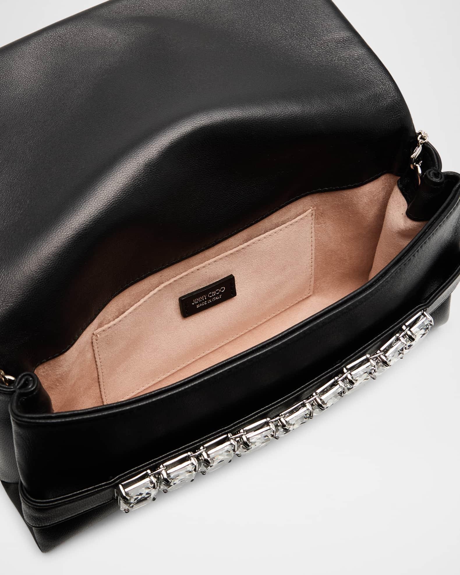 Kya Crystal-Embellished Leather Clutch Bag Product Image