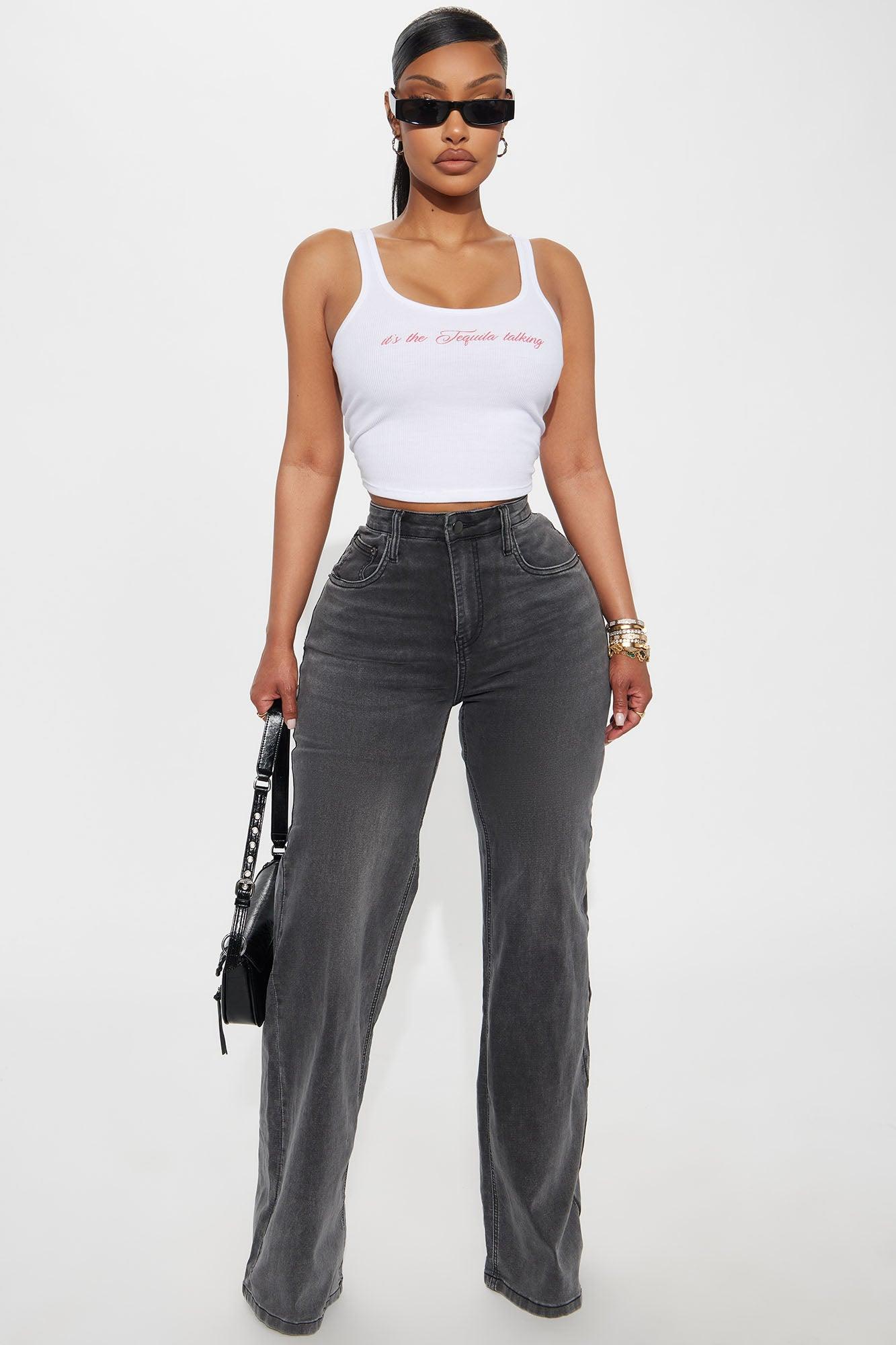 It's The Tequila Talking Ribbed Tank Top - White Female Product Image