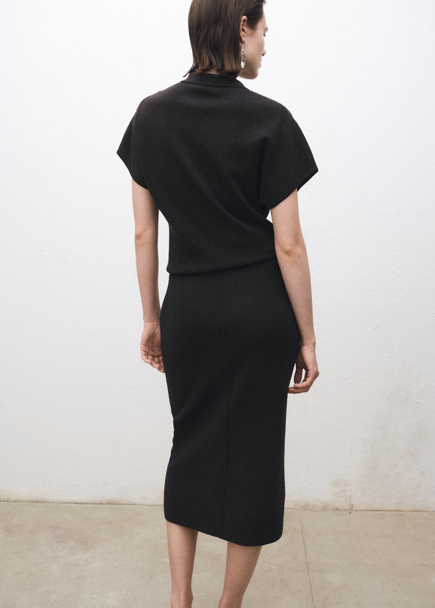 Wool-blend midi-skirt - Women | MANGO USA Product Image