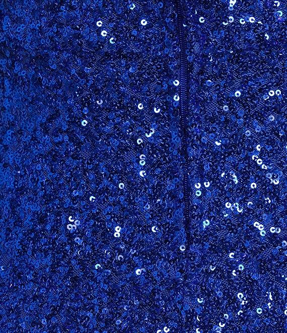 Honey and Rosie Strapless Sequin Shaped Corset Dress Product Image