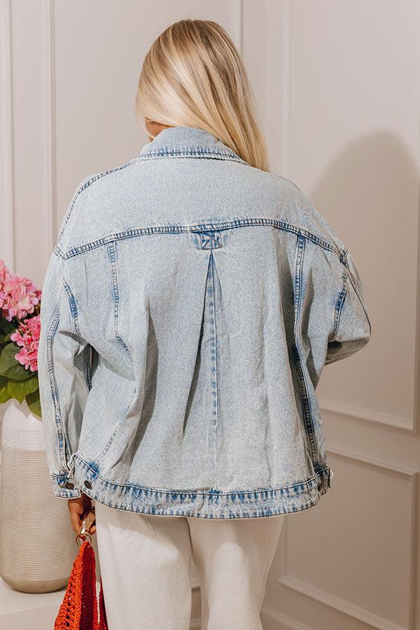 Classic Charm Denim Jacket in Light Wash Product Image