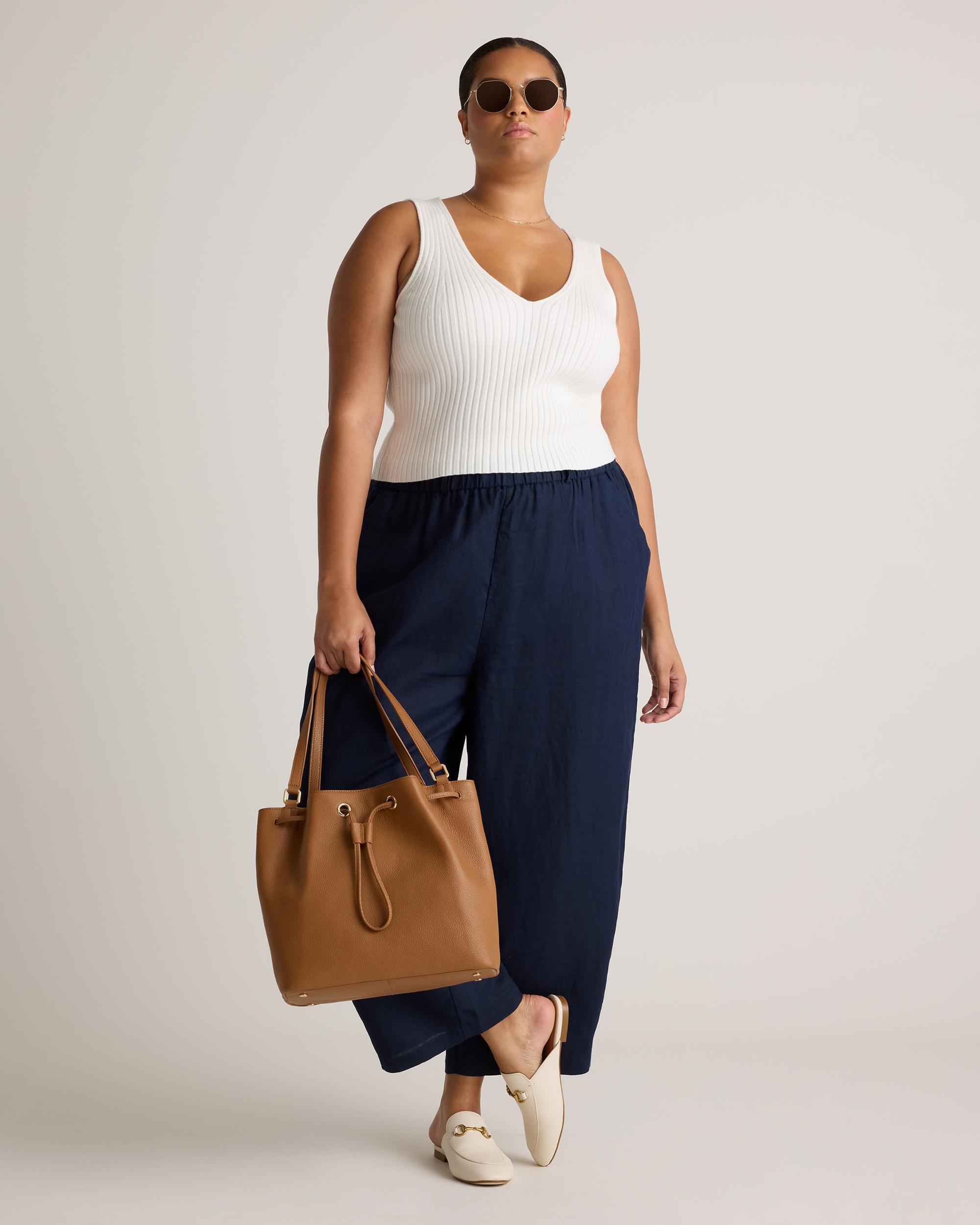 Quince | Women's Eco-Knit Cropped Sweater Tank Top Lenzing Modal Product Image