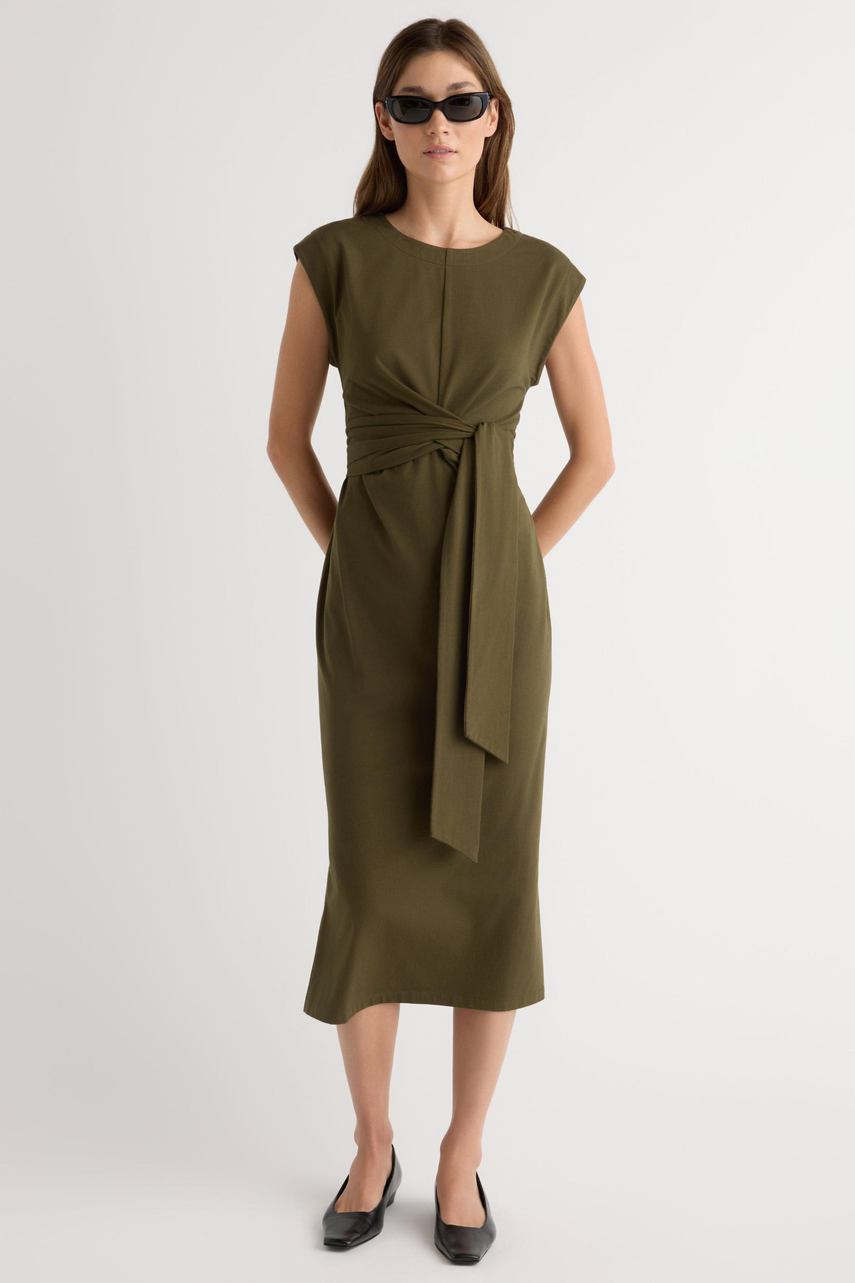 Fei Tie-Front Organic Cotton Dress Product Image