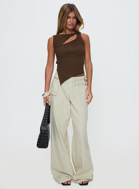 Realyze Cut Out Top Brown Product Image