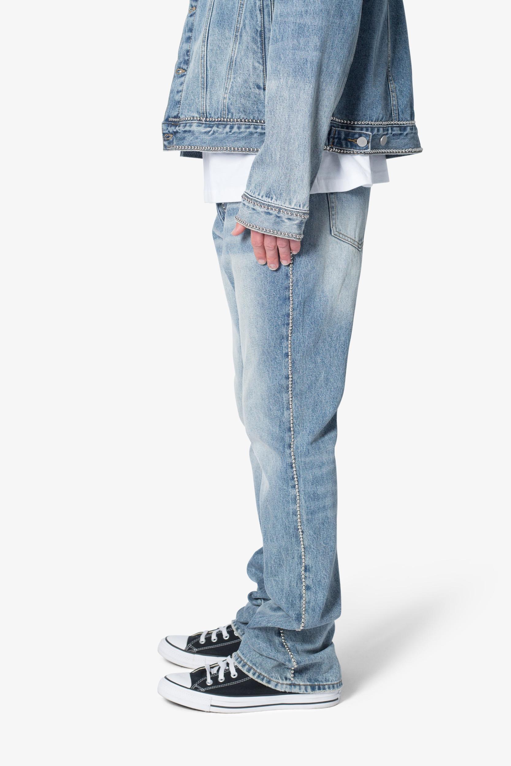 B661 Studded Flare Denim - Blue Product Image