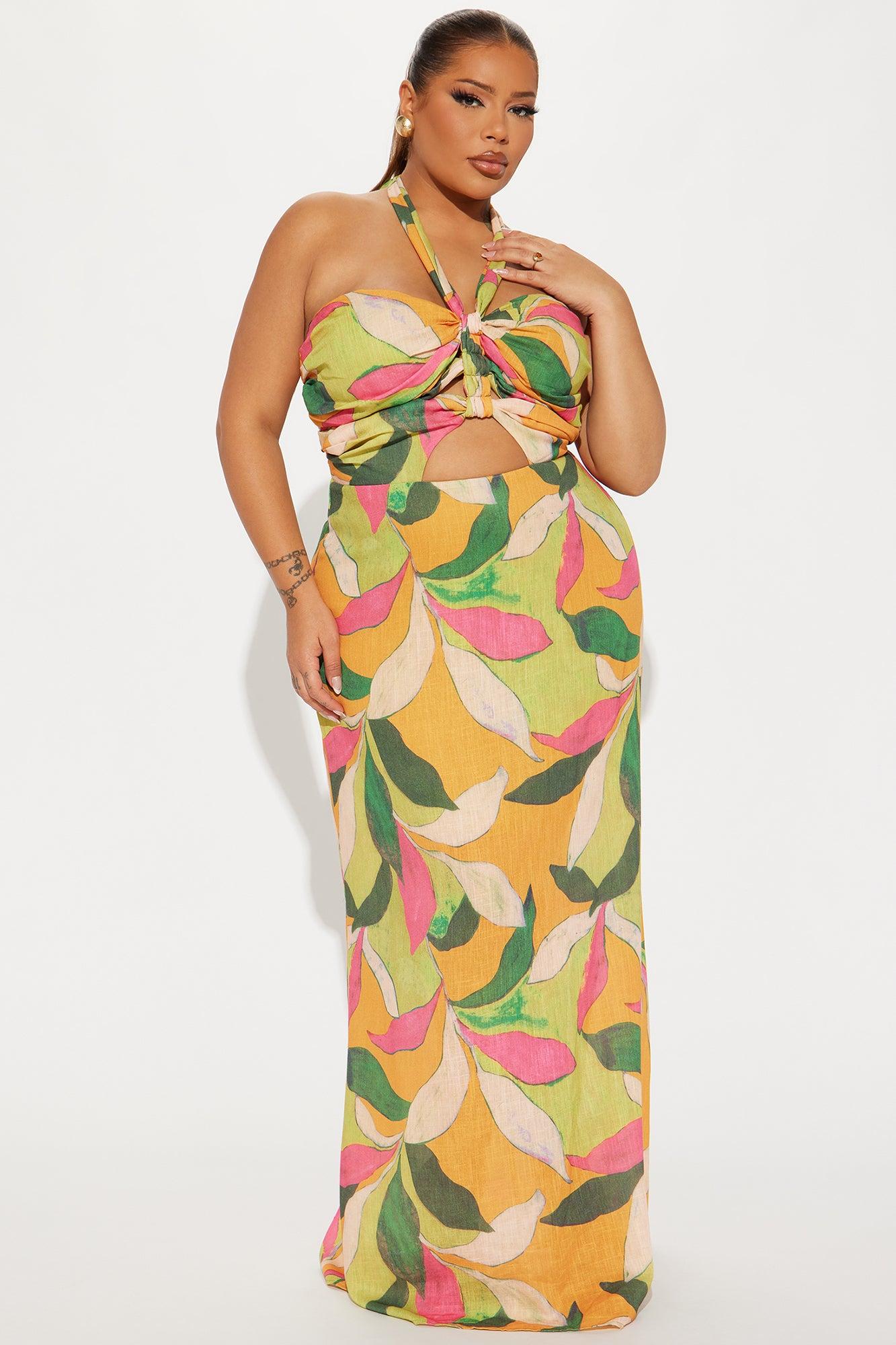 Jane Linen Maxi Dress - Lime Product Image