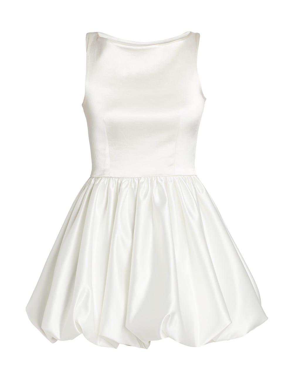 Womens Ananya Satin Cotton-Blend Bubble Minidress Product Image