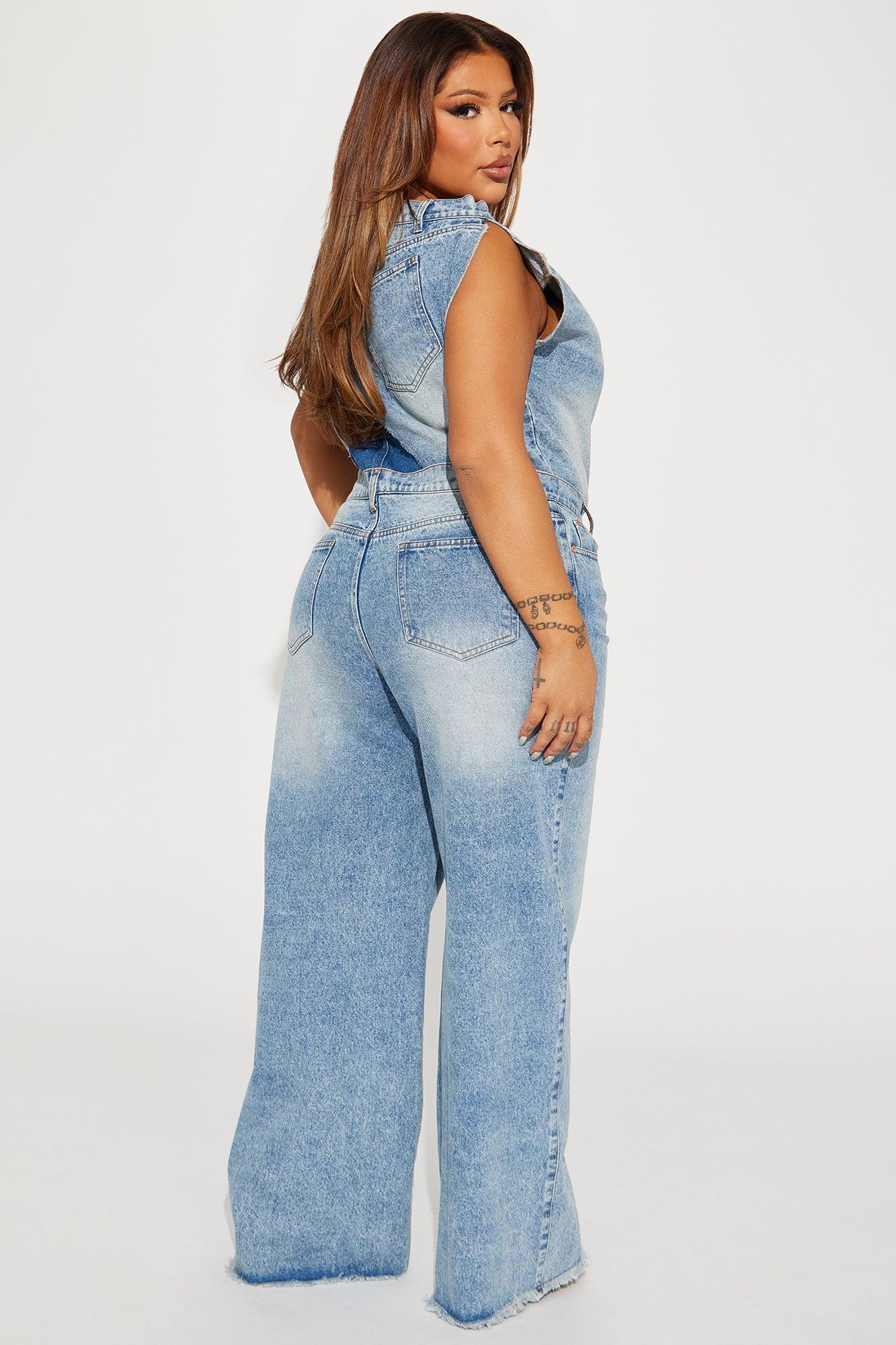 Dakota Denim Jumpsuit - Denim Product Image