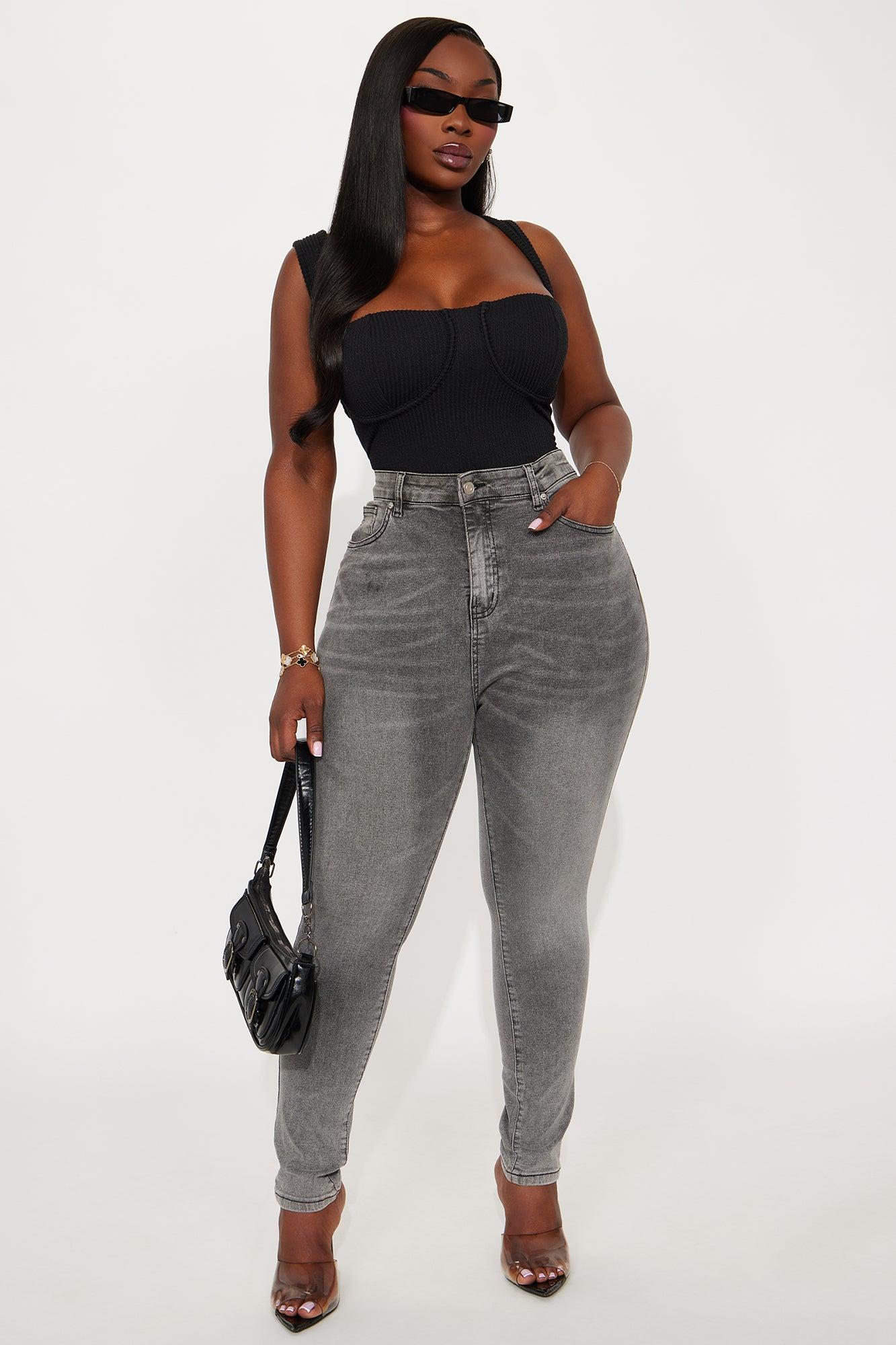 In The Black Skinny Jeans - Grey Female Product Image
