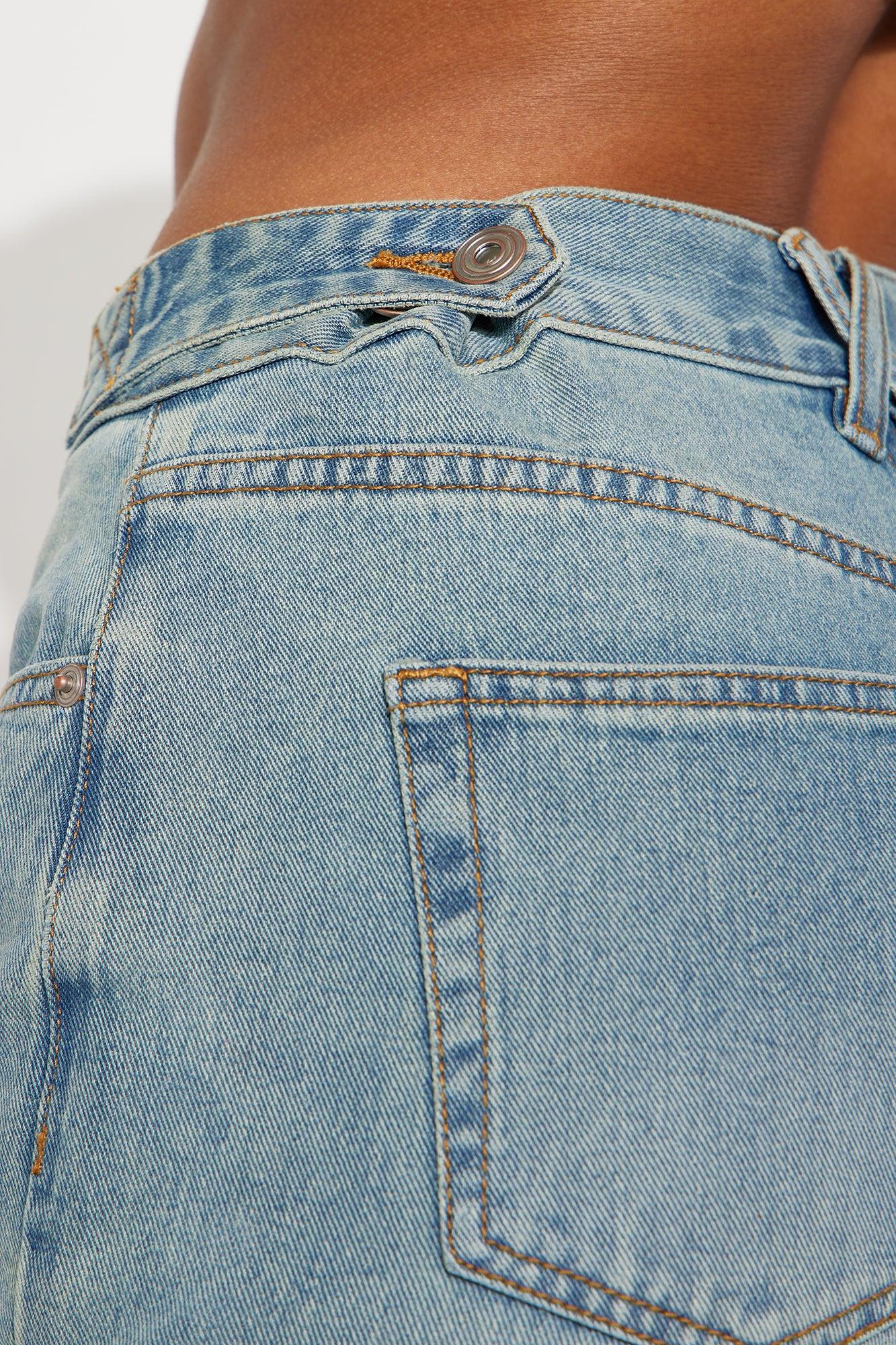 Tall Dani Drop Waist Straight Leg Jeans - Medium Wash Product Image