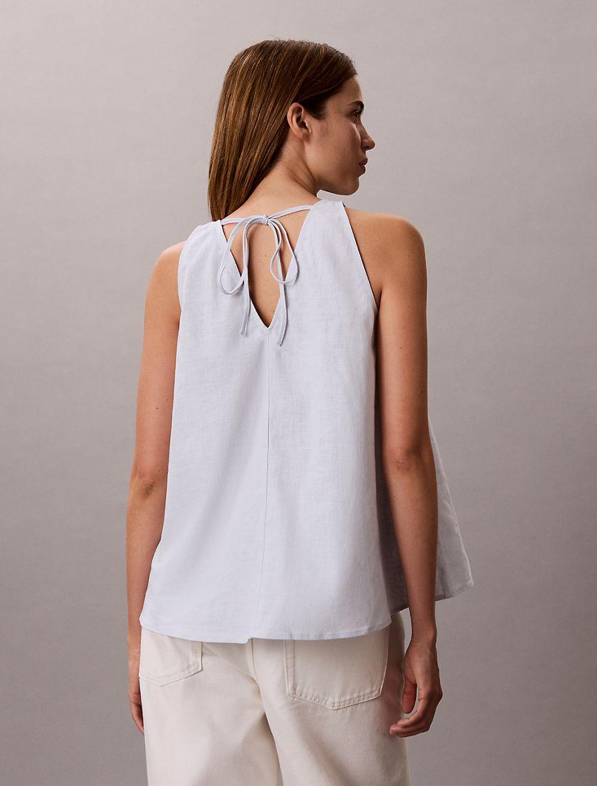 Linen Blend Sleeveless Top Product Image
