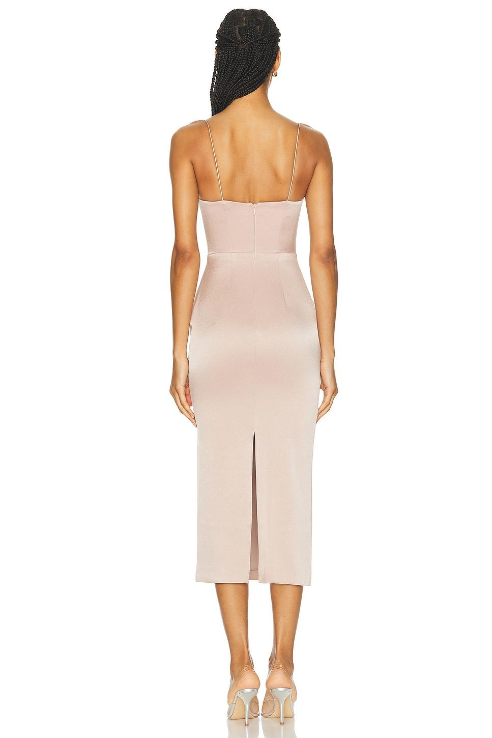 Satin Bustier Midi Dress Product Image