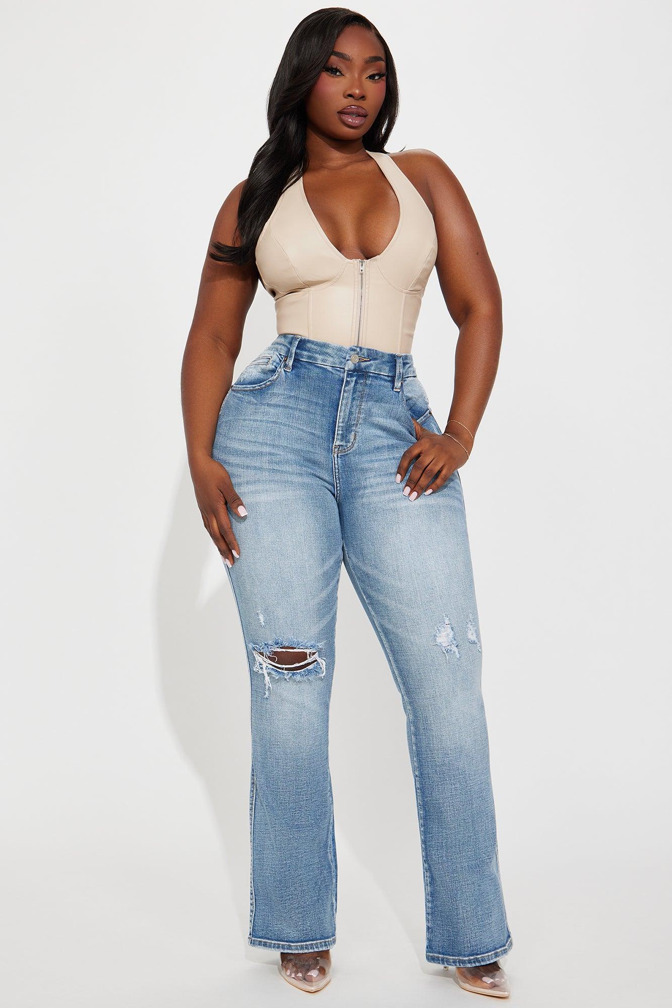 No Comparison Stretch Bootcut Jeans - Medium Wash Product Image