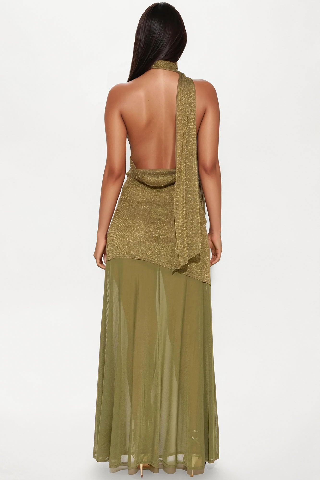Summer Vacation Maxi Dress - Olive Female Product Image