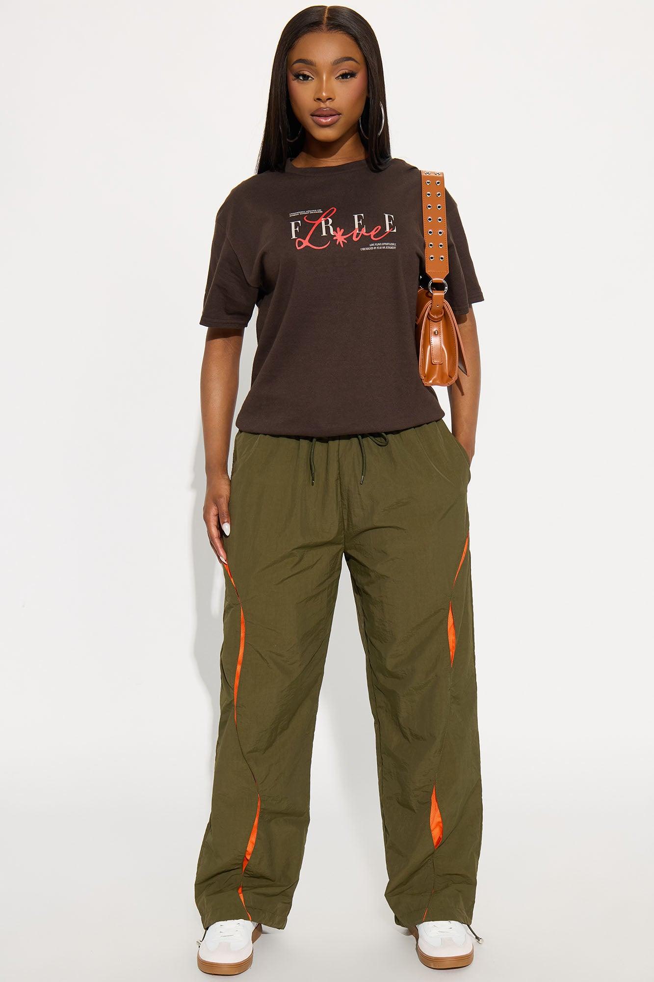 Free Love Multi Hit Oversized Tee - Brown Female Product Image