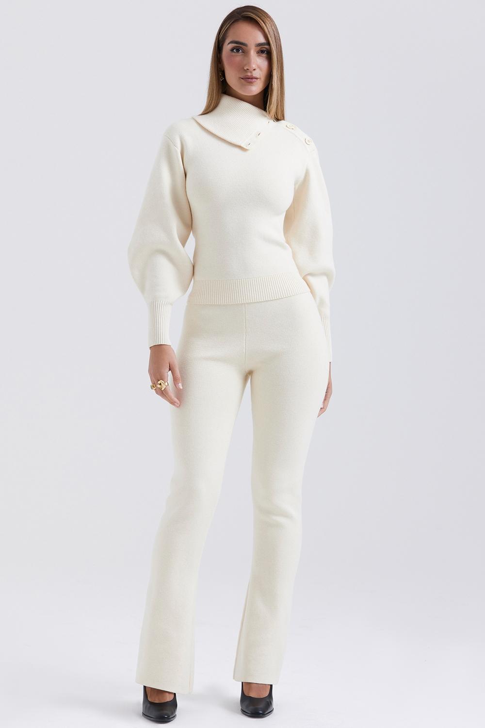 Nereida  cream cashmere blend trousers - sale Product Image