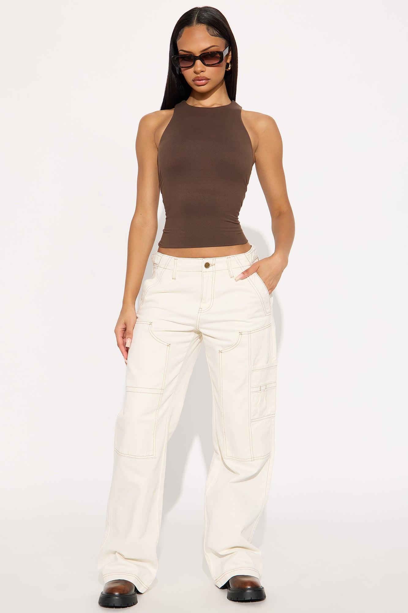 Pocketful Of Love Straight Leg Jeans - Off White Female Product Image