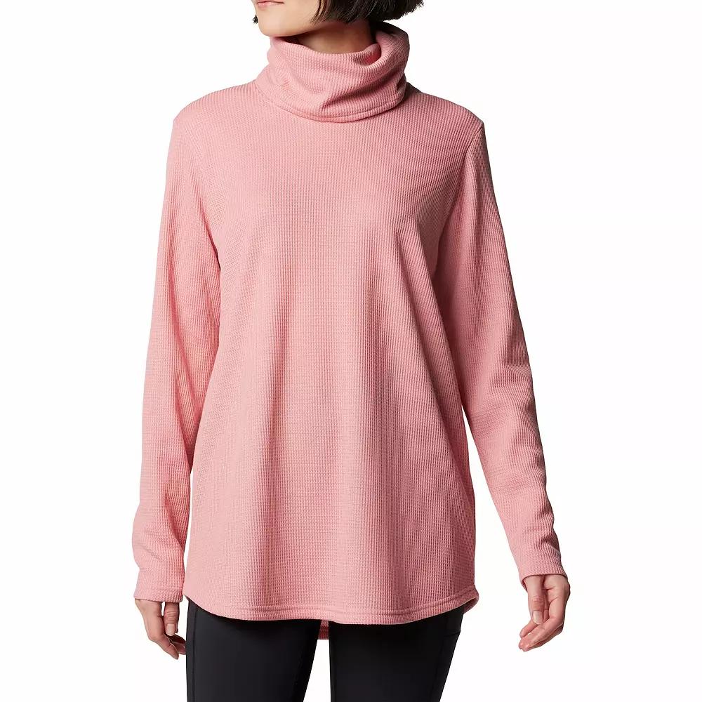 Women's Columbia Holly Hideaway™ Cowl Neck Long Sleeve Shirt, Size: Small, Pink Agave Product Image