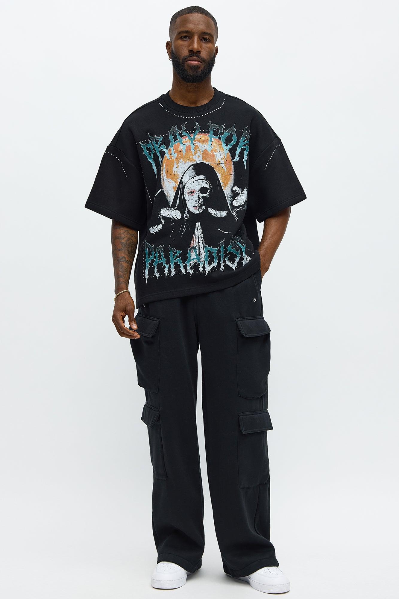 Tyson Pray Oversized Short Sleeve Tee - Black Male Product Image