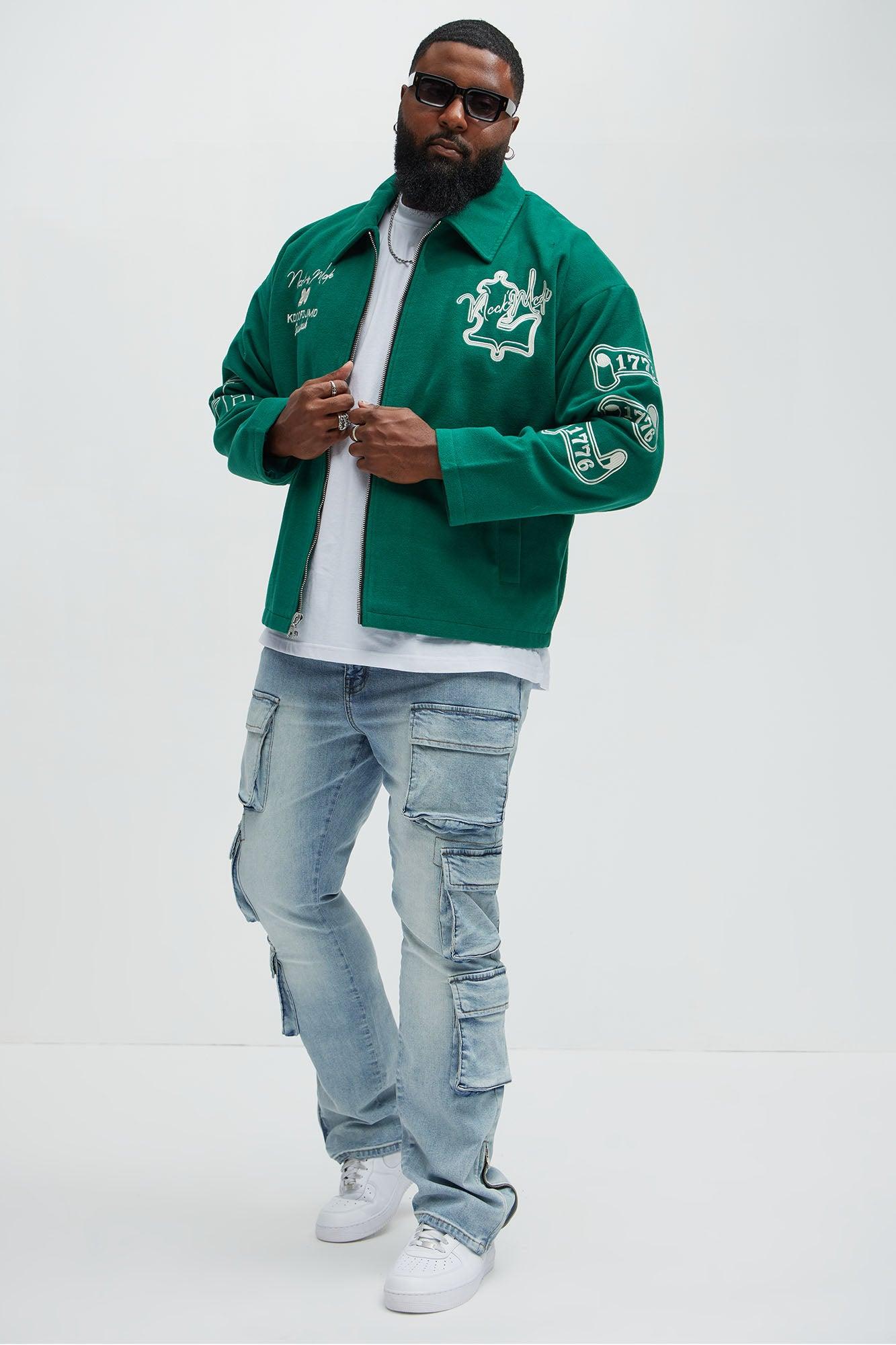 Independence Varsity Jacket - Kelly Green Product Image