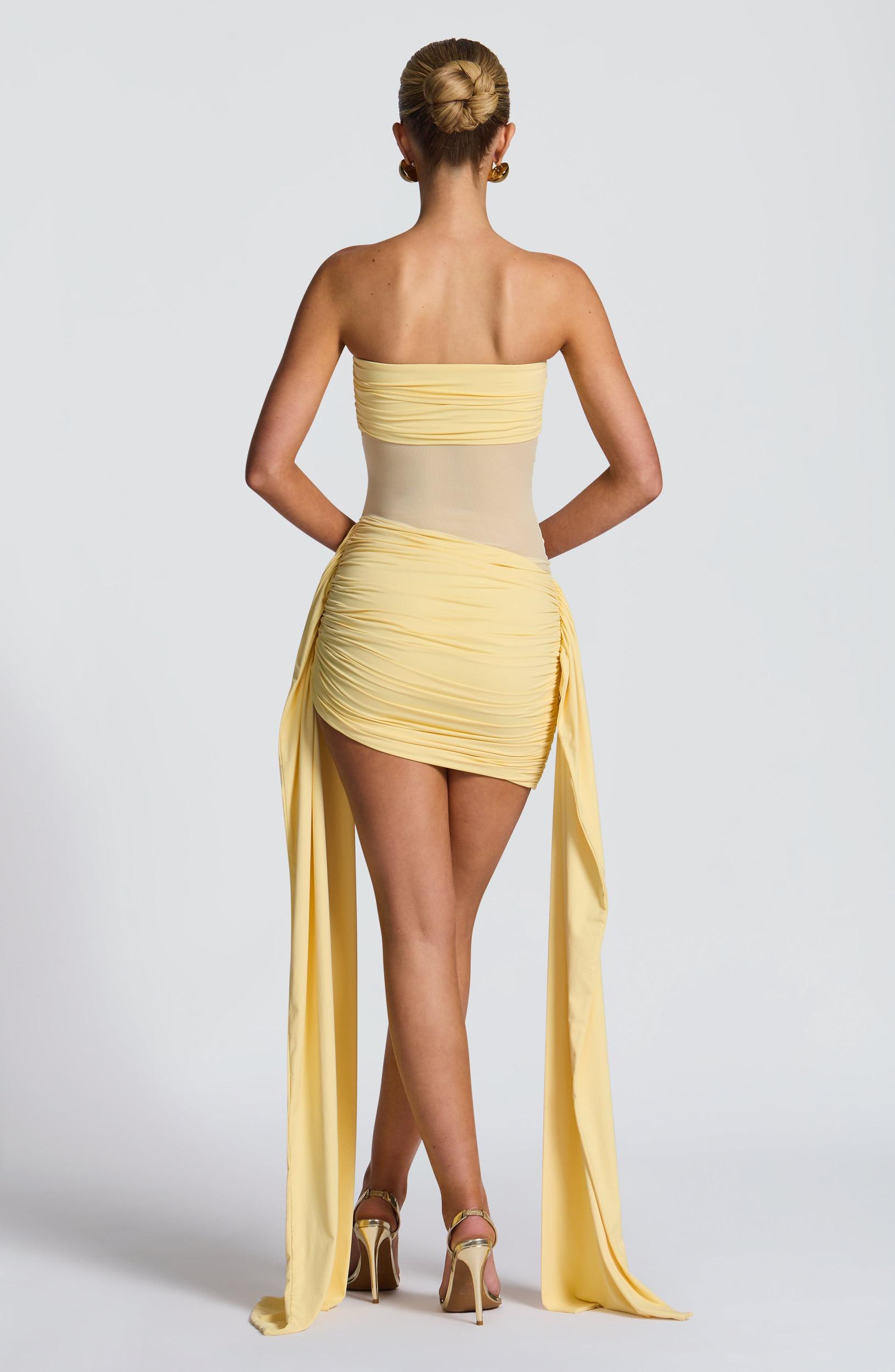 Fiorella Mini Dress - Lemon Product Image