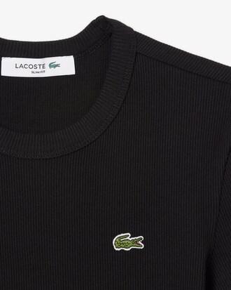 Slim Fit Ribbed Cotton T-shirt Product Image