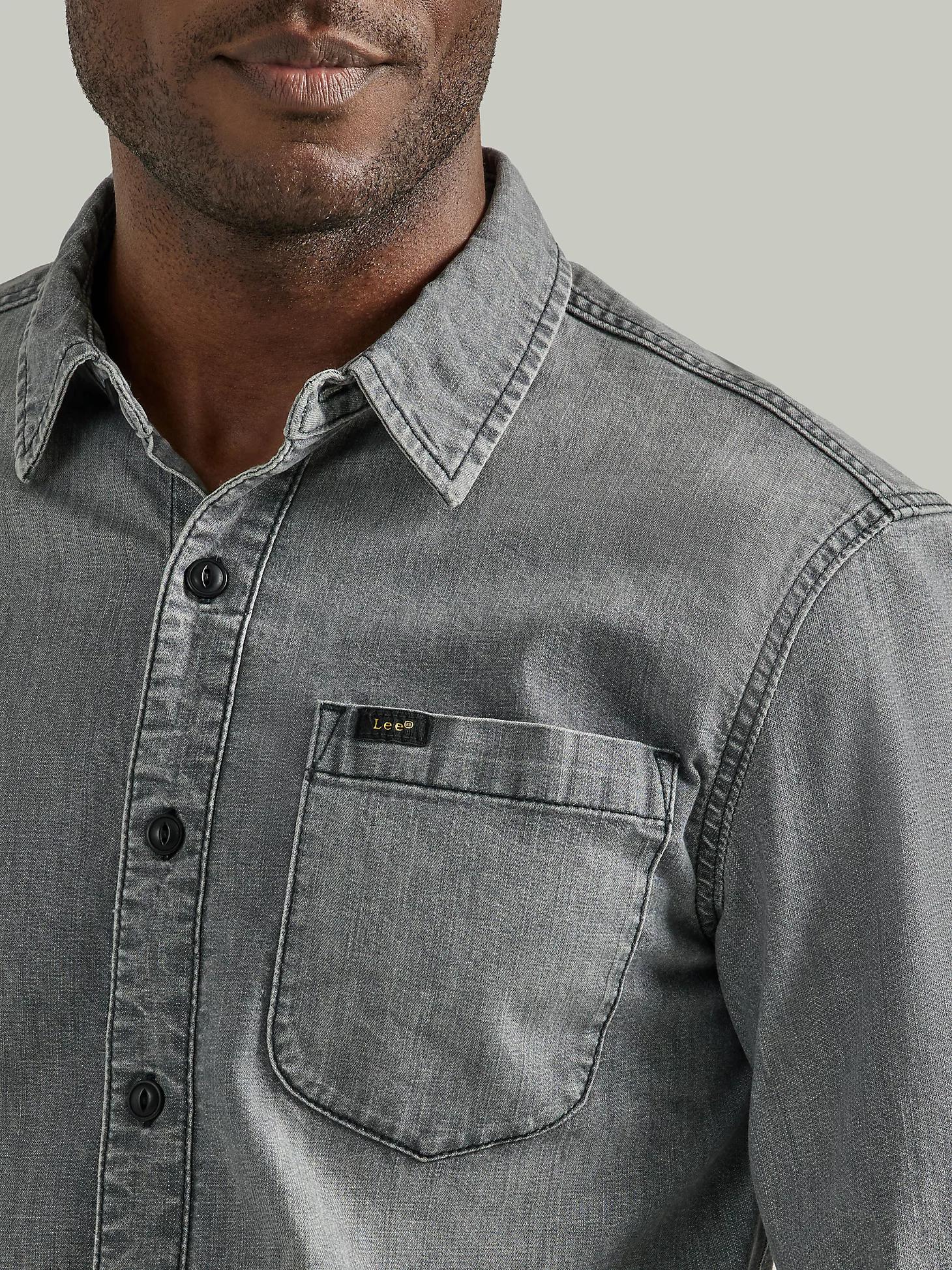 Men's Extreme Motion All Purpose Denim Button Down Shirt | Men's Tops & Tees | Lee® Product Image