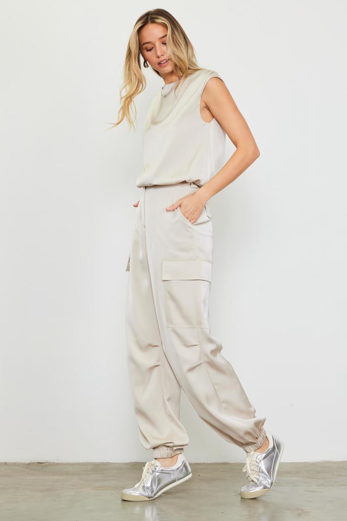 Satin Cargo Pants Product Image