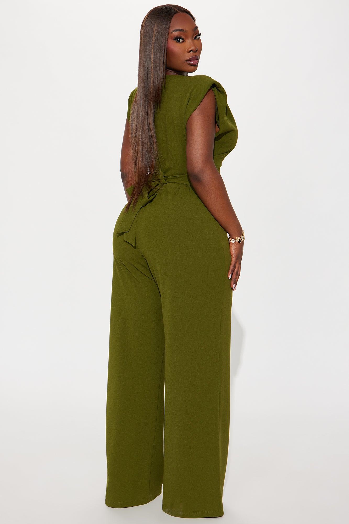 On Point Jumpsuit - Olive Product Image