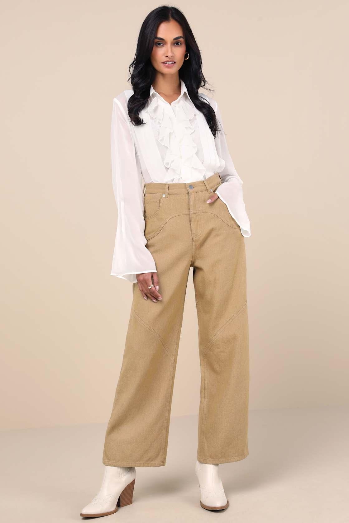 Coveted Element Tan Twill Carpenter Pants Product Image