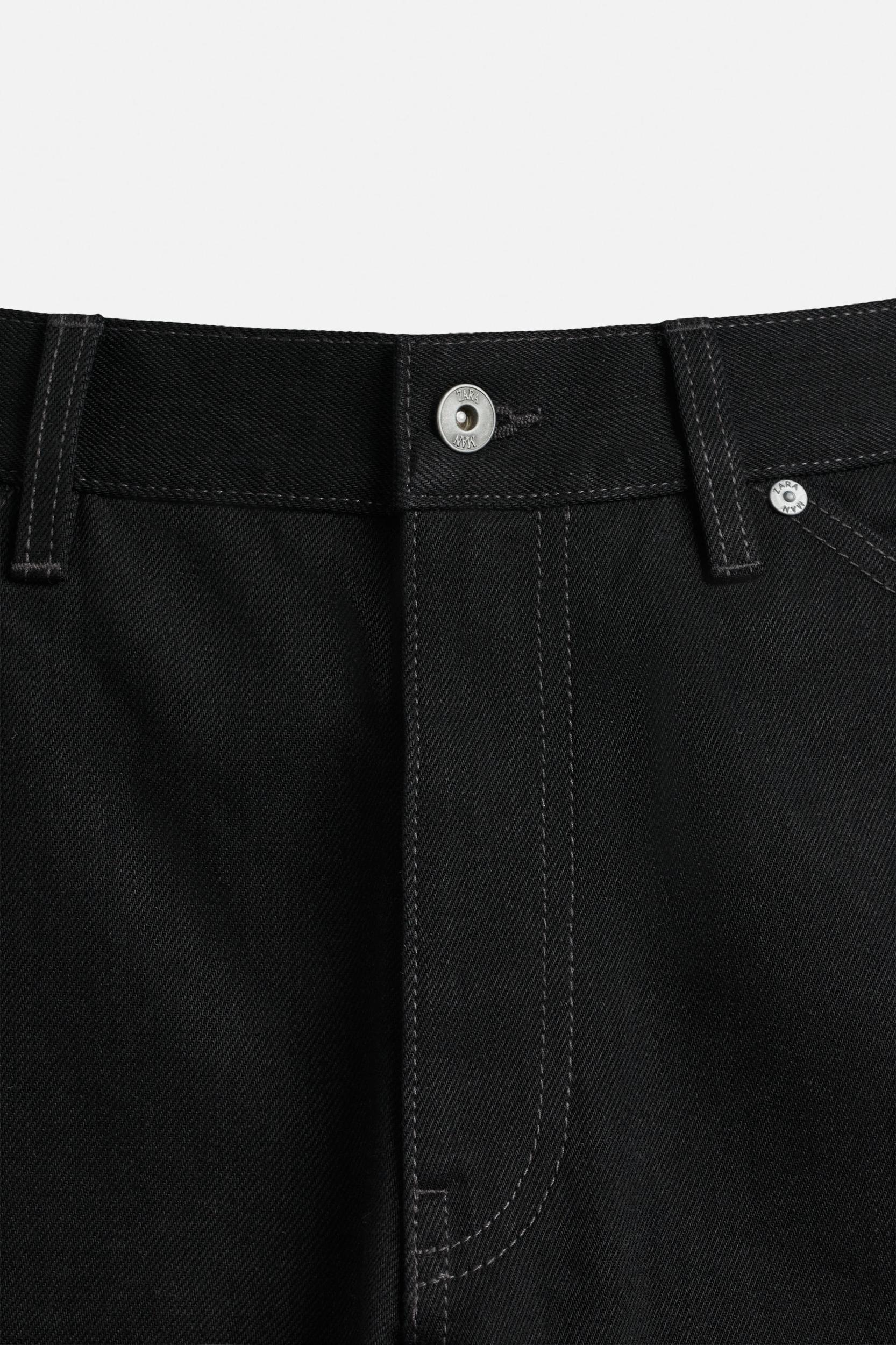 STITCHED BAGGY FIT DENIM SHORTS Product Image