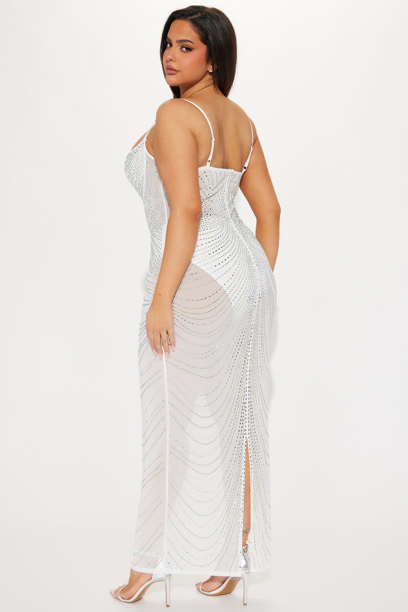 Diana Embellished Gown - White Product Image